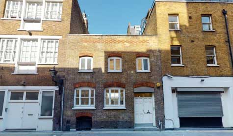 Exterior view of Berners Mews, London W1